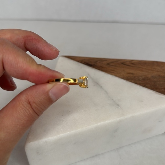 Vintage Gold Faux Diamond Ring size 9 lot D15 - Picture 4 of 8